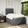 vidaXL Krevet box spring s madracem tamnosivi 120 x 190 cm tkanina