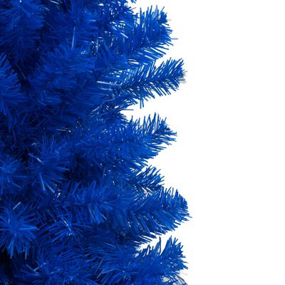 vidaXL Umjetno osvijetljeno božićno drvce sa stalkom plavo 180 cm PVC