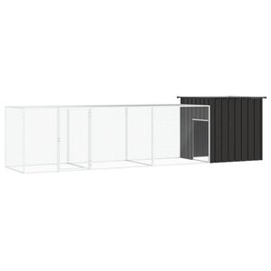 vidaXL Kavez za koko&scaron;i antracit 400x91x100 cm pocinčani čelik