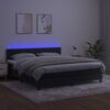 vidaXL Krevet box spring s madracem LED crni 180x200 cm bar&scaron;un