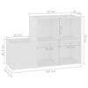 vidaXL Ormarić za cipele bijeli 105 x 35,5 x 70 cm konstruirano drvo