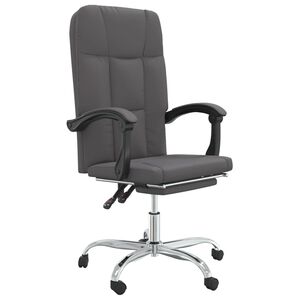 vidaXL Uredski naslonjač od umjetne kože sivi