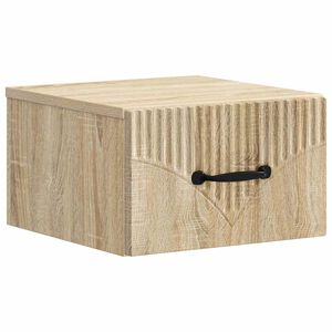 vidaXL Noćni ormarić za montažu na zid Hrast sonoma 34,5 x 33 x 20 cm