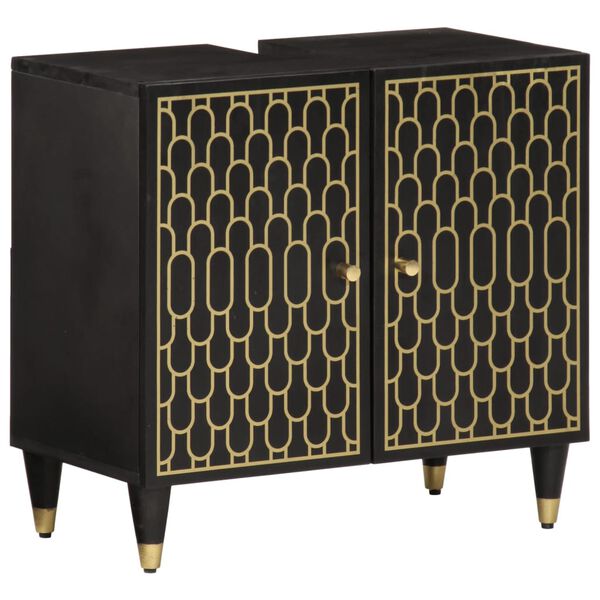 vidaXL 2-dijelni set kupaonskog namještaja od masivnog drva manga