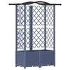 vidaXL Povi&scaron;eni krevet s mrežom i krovom Siva 122 x 40 x 138 cm PP