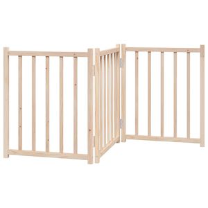 vidaXL Vrata za pse sklopiva 3 panela 150 cm masivna jelovina