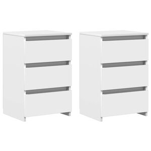 vidaXL Noćni ormarići 2 kom bijeli 40x35x62,5 cm od konstruiranog drva