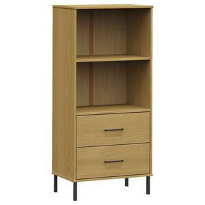 vidaXL Regal za knjige s 2 ladice smeđi 60 x 35 x 128,5 cm drveni OSLO