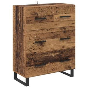 vidaXL Kreveta Staro drvo 69,5 x 34 x 90 cm Obrađeno drvo i čelik