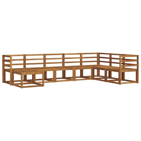 vidaXL Set vanjskih sofa s jastukom 8 pcs Prirodna i antracit