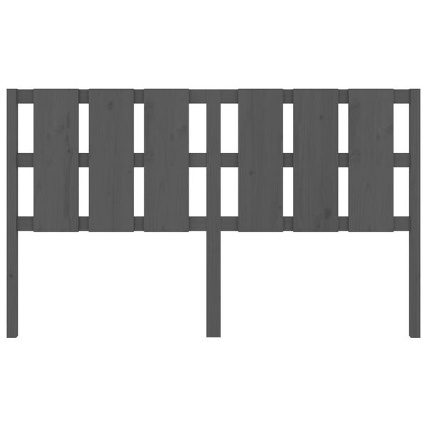 vidaXL Uzglavlje za krevet sivo 185,5 x 4 x 100 cm od masivne borovine