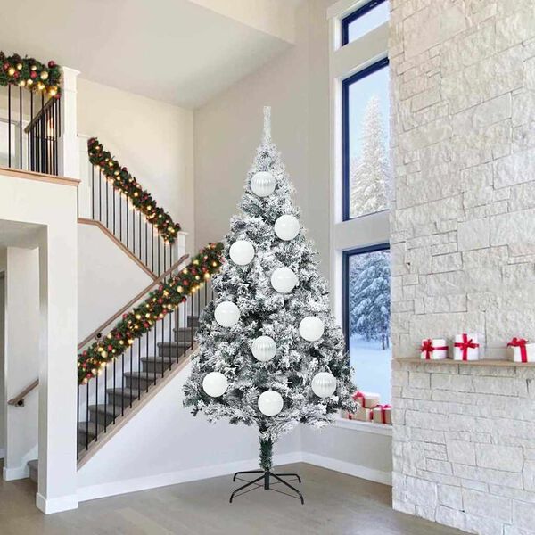 vidaXL Set božićnih kuglica XXL 3 pcs Bijelo Plastika