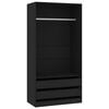 vidaXL Ormar crni 100 x 50 x 200 cm od konstruiranog drva