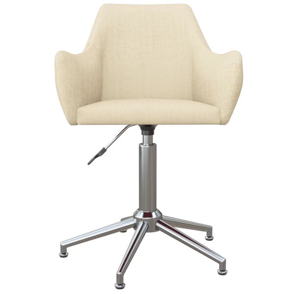 vidaXL Okretne blagovaonske stolice od tkanine 6 kom krem