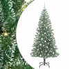 vidaXL Umjetno Božićno Drvo s Snježnim Flokom i LED Svjetlom 210 cm