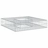 vidaXL Gabionski uzdignuti krevet Srebrno 100 x 100 x 20 cm