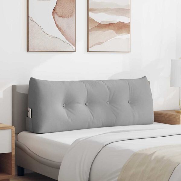 vidaXL Jastuk za leđa Oblačnosiva 120 x 24 x 50 cm tkanina