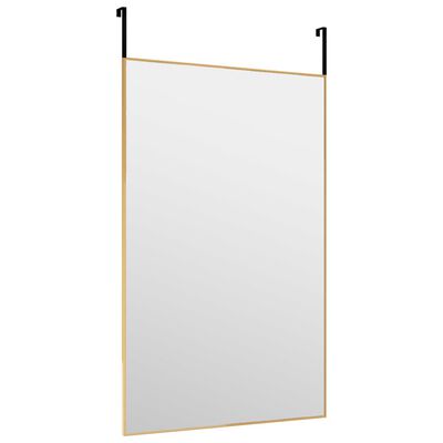 vidaXL Ogledalo za vrata zlatno 50x80 cm od stakla i aluminija