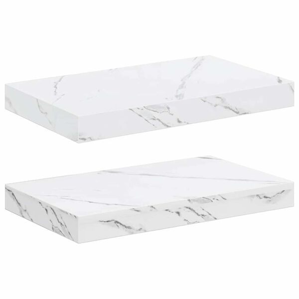 vidaXL Polica na zidu Zidne 2 pcs Bijeli mramor 40 x 23,5 x 4 cm