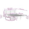 vidaXL Okvir kreveta s ladicama bez madraca bijeli 135x190 cm