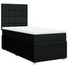 vidaXL Krevet s oprugama i madracem crni 90x200 cm od tkanine