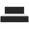 vidaXL Krevet s prostorom za pohranu s LED-om Crna 200 x 200 cm Bar&scaron;un
