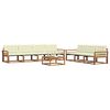 vidaXL Set vanjskih sofa s jastukom 8 pcs Prirodna i krem