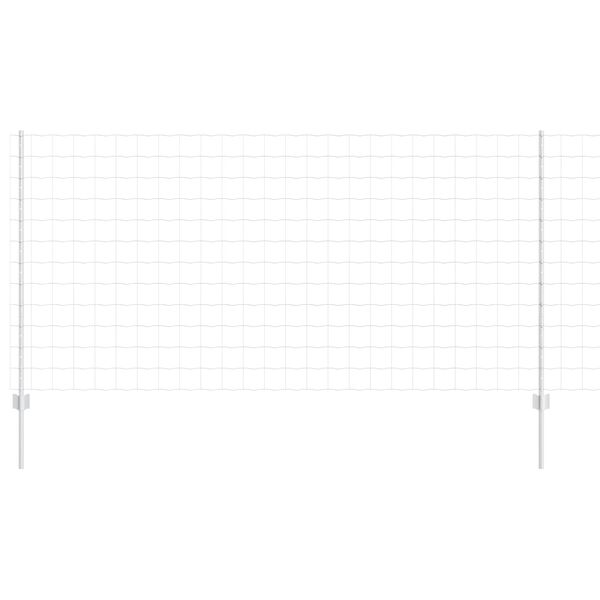 vidaXL Ograda s postovima Srebrno 1,2 x 10 m Čelik