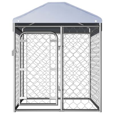 vidaXL Vanjski kavez za pse s krovom 100 x 100 x 125 cm