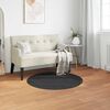 vidaXL Faux Rabbit Fur Rug Olite Crna &Oslash; 100 cm Poliester