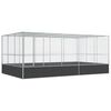 vidaXL Kavez za ptice s produžetkom srebrni 518x307x212 cm čelični