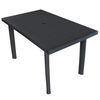 vidaXL Vrtni stol od plastike antracit 126 x 76 x 72 cm