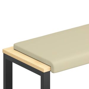 vidaXL Jastučić za klupu Umjetna koža Krem Dubina 35 cm