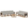 vidaXL Set vanjskih sofa 9 kom. Prirodna i svjetlosiva