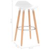 vidaXL Barski stolci 2 kom bijeli
