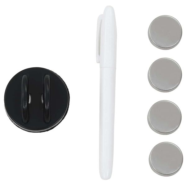 vidaXL Zidna crna magnetna ploča od stakla 80 x 60 cm