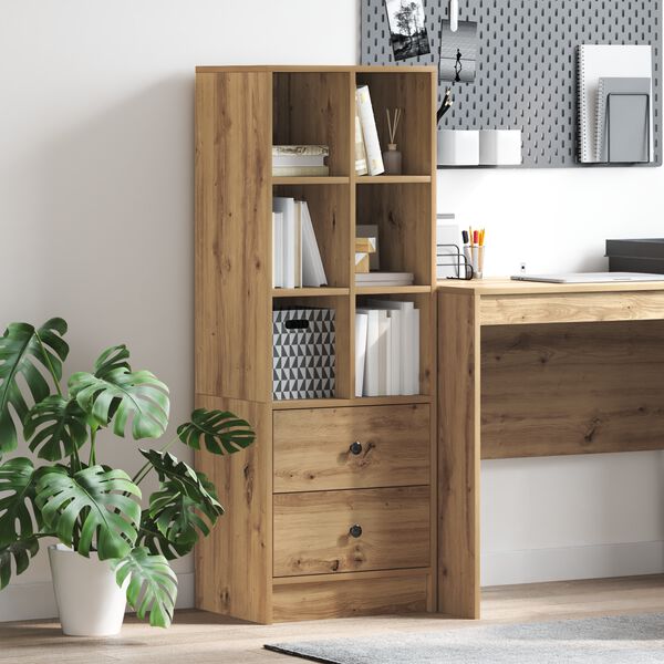 vidaXL Highboard s ladicama Umjetnički hrast 45,5 x 34 x 127 cm