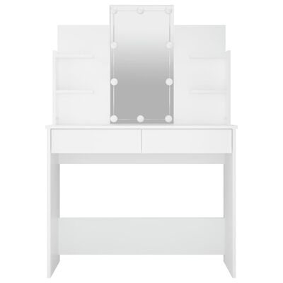 vidaXL Toaletni stolić s LED svjetlima bijeli 96x40x142 cm