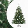 vidaXL Umjetno božićno drvce s kuglicom 120 cm 150 LED lampica