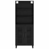 vidaXL Highboard Crni hrast 69,5 x 34 x 180 cm Konstruirano drvo