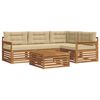vidaXL Set vanjskih sofa 5 kom. Prirodna i bež