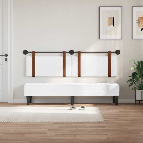 vidaXL Držeće uzglavlje Zidne Bijeli 170 x 55 x 5 cm Antikni PU