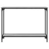 vidaXL Konzolni stol siva boja hrasta 101x30,5x75 cm konstruirano drvo