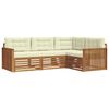 vidaXL Set vanjskih sofa s jastukom 4 pcs Prirodna i krem