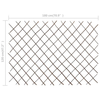 vidaXL Rešetkaste ograde od vrbe 5 kom 180 x 120 cm