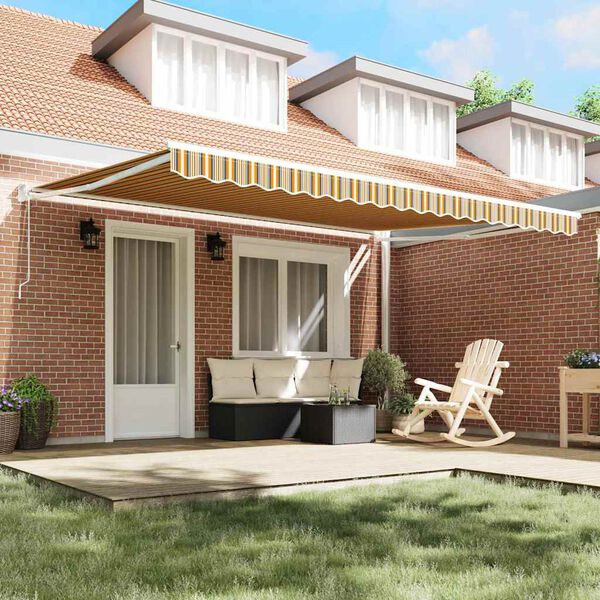 vidaXL Skrovita tenda &Scaron;areni 450 &times; 300 cm Poliester i aluminij