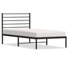 vidaXL Metalni okvir za krevet s uzglavljem crni 100x190 cm