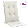 vidaXL Jastuci za stolice 4 kom pro&scaron;arano krem 120x50x4 cm tkanina
