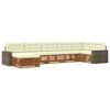 vidaXL Set vanjskih sofa s jastukom 7 pcs Prirodna i krem