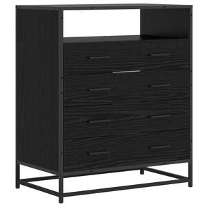 vidaXL Ormar s ladicama 4-Ladica Crni hrast 70 x 41 x 83,5 cm